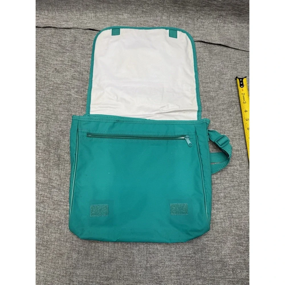 Vintage Junior Girl Scouts Messenger Bag Teal 1990s